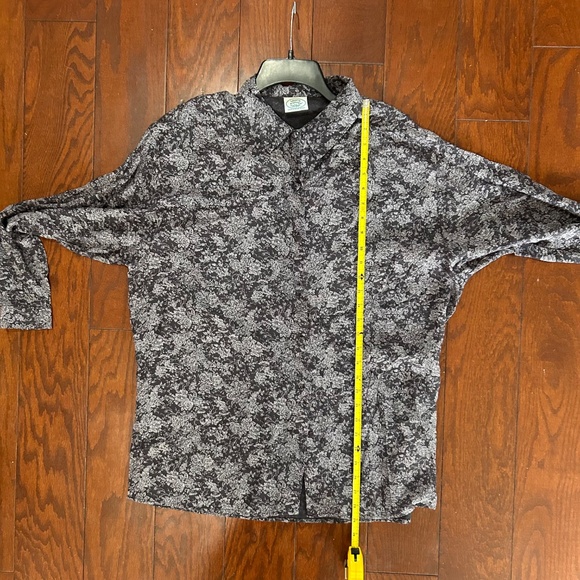 Vintage Laura Ashley Button-Up Shirt Floral Print Grey Black Feminine Office - Picture 5 of 7